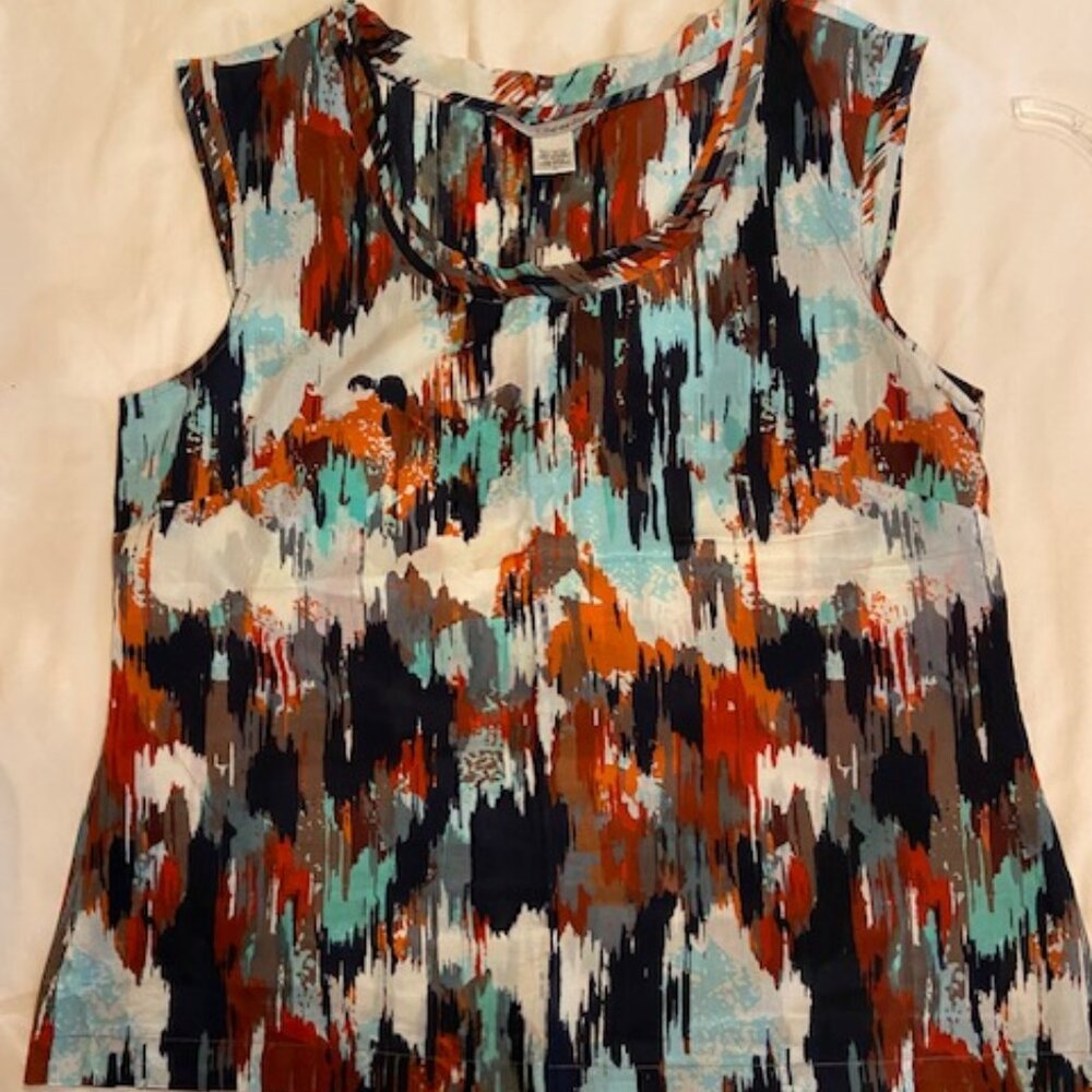 TSD TWO STAR DOG WOMENS MULTI COLOR SLEEVELESS TOP SIZE L